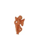 Playing Angel with Harp in terracotta